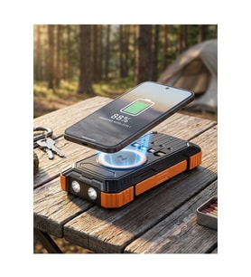 20000 mAh Powerbank Güneş Enerjili Kablosuz Şarj Hızlı Şarj Taşınabilir Batarya