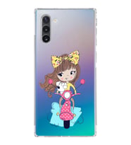 Samsung Galaxy Note 10 Uyumlu Kamera Korumalı Kapak Vespagirl Tasarımlı  Şeffaf  Kılıf