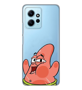 Redmi Note 12 4G Uyumlu Patrick Star Desenli Şeffaf Telefon Kılıfı