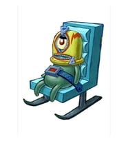 Sünger Bob Kare Pantolon Plankton Tablo Ahşap Poster Dekoratif