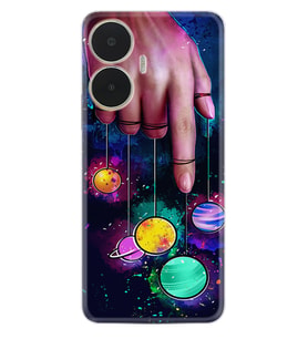 Realme C55 Kılıf Silikon Desen Özel Seri Finger planet 1740