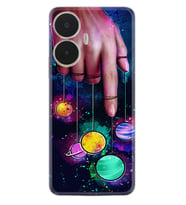 Realme C55 Kılıf Silikon Desen Özel Seri Finger planet 1740