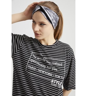 Batik siyah, butik tasarım Kadın Bandana Saç Bandı, ekstra yumuşak,  Esnek, doğal, pamuklu Penye (Çok Renkli)