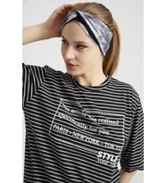 Batik siyah, butik tasarım Kadın Bandana Saç Bandı, ekstra yumuşak,  Esnek, doğal, pamuklu Penye (Çok Renkli)