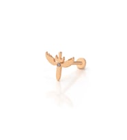 14 Ayar Altın Taşlı Aten Tragus Küpe