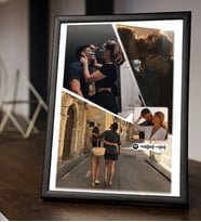 Kendin Tasarla Kişiye Özel 4 Fotoğraflı Spotify Şarkı Barkodlu Fotoğraf Çerçevesi Sevgiliye Özel