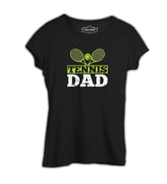 Tenis - Baba Siyah Kadın Tshirt