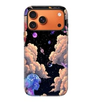 iPhone 17 Pro Max Uyumlu Kılıf Lansman İçi Kadife Temalı Desenli Silikon Space-1030