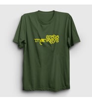 Presmono Unisex Haki Five Arctic Monkeys T-Shirt 13401tt (Haki)