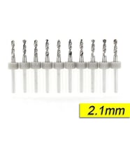 PCB Mikro Karbür CNC Matkap Ucu 10lu Set 2,10mm Tungsten 18 Shank