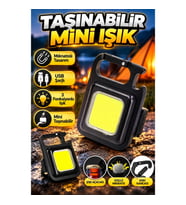 Mıknatıslı Parlak COB Led Işık 3 Fonksiyonlu Şarj Edilebilir Mini Taşınabilir Fener