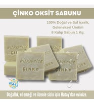 Bitkiselce Saf ve doğal içeriklerle Çinko Oksit Sabunu 950 gr (8 Kalıp)