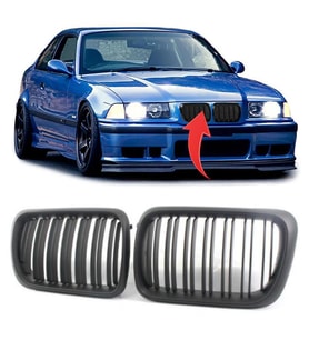 Bmw E36 Ön Panjur Set Mat Siyah 1997-1999 51138195151/152