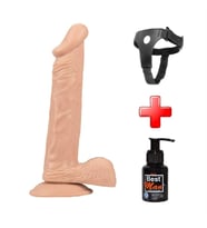OdinsShop 24 cm Belden Bağlamalı Vantuzlu Realistik Penis  Vajinal Dildo