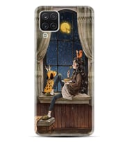 Kılıfland Samsung Galaxy A12 Kılıf Desenli Silikon Resimli Kapak Ananas Camera Glass Kılıf 1358