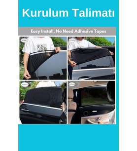 Toyota  Supra 1986 - 1992 Coupe Uyumlu Yan Cam Güneşliği Ön veya Arka (Siyah)