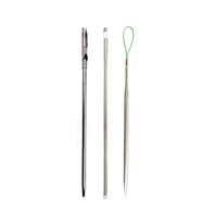 Kordon Bel Lastik ve İplik Geçirme Aparatı Metal 3lü Set