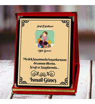 Sınıf Öğretmeni Baskılı Plaket (1. Tasarım)  Kişiye Özel (Kırmızı)