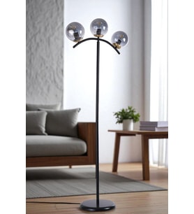 VELVET 3 LÜ SİYAH LAMBADER FÜME CAMLI