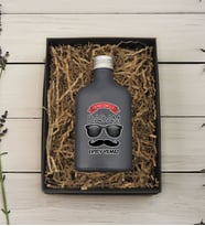 BK Gift Hediye Kutulu Kişiye Özel İsimli Baba Temalı Antrasit Tasarım Cam Şişede 200 ml Kolonya-7, Babaya Hediye, Babalar Günü Hediyeleri, Hediyelik Baskılı Kolonya