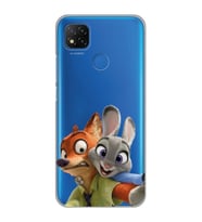 Xiaomi Redmi 9C / 10A Uyumlu Zootropolis Judy & Nick Tasarımlı Şeffaf Telefon Kılıfı