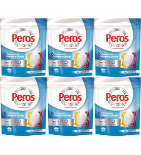 Peros Pratik Matik Çamaşır Deterjanı Kapsülü - Tableti 156 Adet Beyazlar (6PK*26)