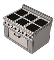 CSA Karacasan 150x100 Cm 6+1 Elektrikli 6 Lı Kuzine Ocak