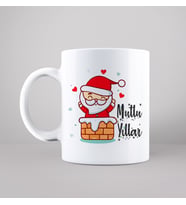 Mutlu Yıllar & Merry Christmas & Yılbaşı & Noel Baba Tasarımlı Kupa