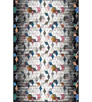Eliana Home Baskılı, Yıkanabilir Kaymaz Taban Salon Halısı LNA1565-HT1406 100x150 cm (Siyah)