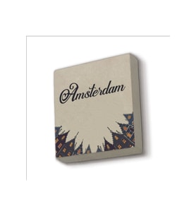 Amsterdam Görseli Baskılı Taş Magnet 5X5