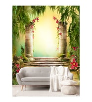 Dreamwall Çiçek Bahçe Desen Isı Ve Ses Yalıtımlı Sağlıklı Tekstil Duvar Kağıdı (Çok Renkli)