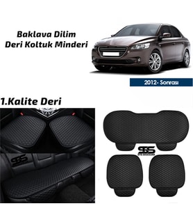Peugeot 301 2012 Sonrası Siyah Deri Oto Koltuk Minderi