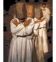 Mevleviler 3 Sayılarla Boyama Seti 50x65 cm (Tuvale Gerili)