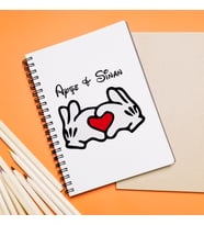Mickey & Minnie Mouse Sevgili Çift Tasarımlı Defter Kişiye Özel