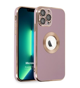 Microsonic Apple iPhone 12 Pro Max Kılıf Flash Stamp Pembe