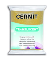 Cernit Translucent (Transparan) Polimer Kil 56 gr 050 Glitter Gold 