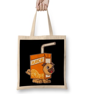 Cute & Funny Juice Puppy Dog Obsessed Bez Çanta Uzun Saplı