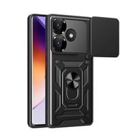 Xiaomi Poco F6 Uyumlu Kılıf Magnetik Standlı Kamera Korumalı Zore Sürgülü Vega Kapak