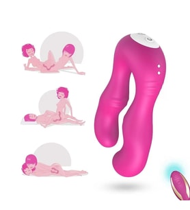 SERAPH PRO Kablosuz Kumandalı Strapless Çift Taraflı G Spot Çatal Vibratör - Pembe