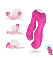 SERAPH PRO Kablosuz Kumandalı Strapless Çift Taraflı G Spot Çatal Vibratör - Pembe