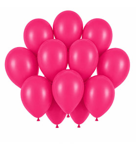 Fuşya Renk Lateks Pastel Balon (30 cm) - 12 Adet
