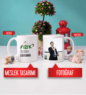 Fizik Öğretmenine Hediye Fizik Öğretmeni Kupa Bardak Fotoğraflı