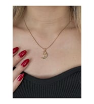 Ay Yıldız Gold Kolye – Paslanmaz Çelik Zarif Kolye (Altın)