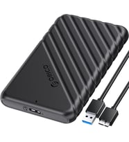 USB3.0 2.5 inç Hdd 6TB Ssd Harici Slim Harddisk Kutusu, , Siyah