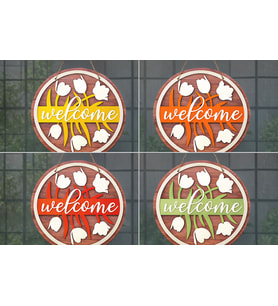 Welcome Renkli Kapı Süsü