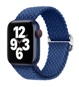 Ally Apple Watch 7-8 41mm 6-5-4 40mm Japon Tokalı Elastik Kayış Kordon 3-2-1 38mm (Mavi)