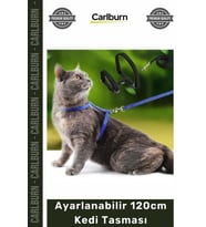 #KediTasması Renkli Lacivert Mavi Kırmızı Siyah Konforlu Dayanıklı Ayarlanabilir 120cm Kedi Tasması