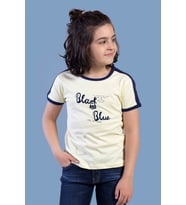 Toontoy Erkek Çocuk Black Flak Baskılı Tişört (Sarı)