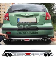 Hyundai Getz Difüzör Arka Tampon Eki 4 Egzoz Çıkışlı Gri