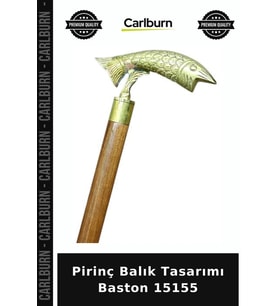 Özel Üretim Dekoratif Aksesuar Koleksiyon Pirinç Balık Tasarımı Baston 15155